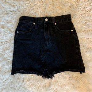 Madewell Black Denim mini skirt